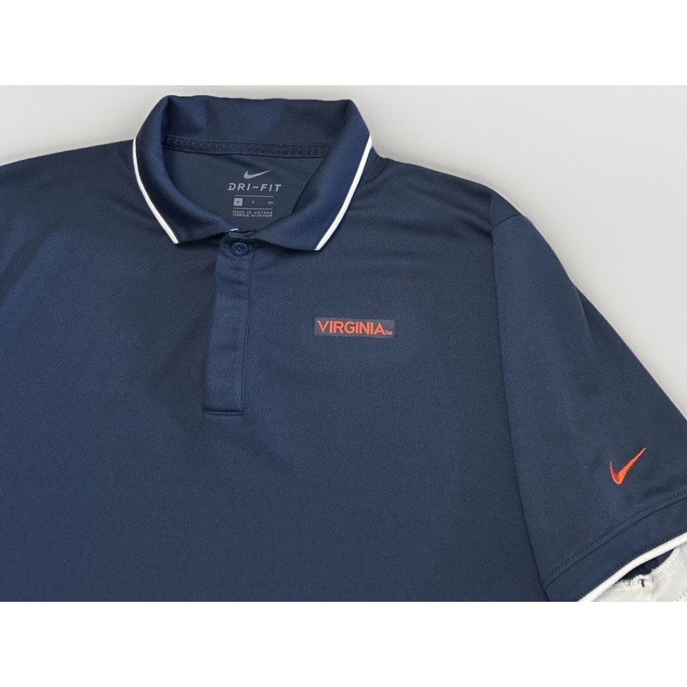 Mens Nike Dri-Fit Virginia Cavaliers Golf Polo Shirt Size Small EC